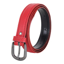 Sandy D Carter Women Red Synthetic Leather Waist Belt for Jeans & Formal Paint SDC-22-549-RD