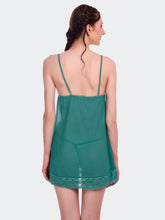Fleurt Green Power Net Honey Moon Dress Dress for Women HOBF-BD-1024-GR