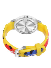 Fantasy World Yellow 3D Print Rubber Strap Time Teacher Analog Watch Boys & Girls FW-25-SL-09