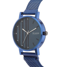 Fluid  Blue Round Allow Strap Analog Watches for Women FLWatch24-Mag-BL-01