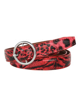 Sandy D Carter Women Red Synthetic Leather Waist Belt for Jeans & Formal Paint SDC-22-527-RD1