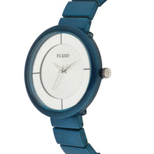 Fluid  Blue Round Metal Strap Analog Watches for Women FLWatch23-004-BL02