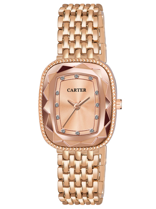 Sandy D Carter Metal Rose Gold Analogue Round Watches for Women_Sandy D Carter-143-RG