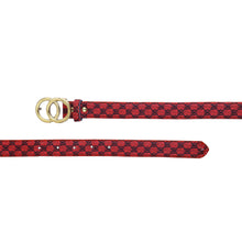Sandy D Carter Women Red Synthetic Leather Waist Belt for Jeans & Formal Paint SDC-22-541-RD