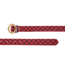 Sandy D Carter Women Red Synthetic Leather Waist Belt for Jeans & Formal Paint SDC-22-543-RD