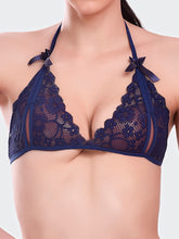 Fleurt Navy Blue Lycra Net Bikni Set I Lingerie Set - One Size (Free Size) For Women Fleurt-Set-206-N.BL