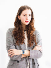 Fluid  Blue Round Metal Strap Analog Watches for Women FLWatch23-004-BL01