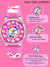 Fantasy World Pink 3D Print Rubber Strap Time Teacher Analog Watch Boys & Girls FW-25-SL-14