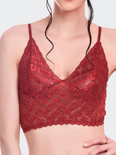 Fleurt Maroon Lycra Lace Lingerie Set - One Size (Free Size) For Women Fleurt-Set-170-NEW-MR