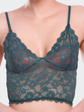 Fleurt Green Lycra Lace Lingerie Set - One Size (Free Size) For Women Fleurt-Set-170-GR