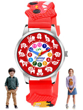Fantasy World Red 3D Print Rubber Strap Time Teacher Analog Watch Boys & Girls FW-25-SL-17
