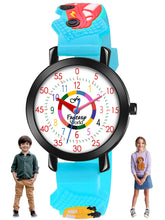 Fantasy World Blue 3D Print Rubber Strap Time Teacher Analog Watch Boys & Girls FW-25-BK-05