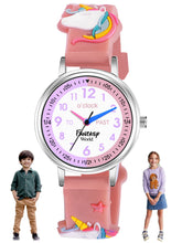 Fantasy World Brown 3D Print Rubber Strap Time Teacher Analog Watch Boys & Girls FW-25-SL-08