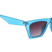 Celebrity Full Rim Blue Plastic Frame With Grey UV Protected Lens Wayfarer Sunglasses for Men & Women_08-BL