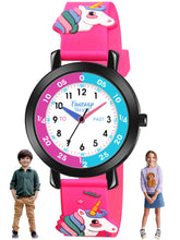 Fantasy World Pink 3D Print Rubber Strap Time Teacher Analog Watch Boys & Girls FW-25-BK-08
