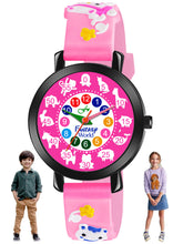Fantasy World Pink 3D Print Rubber Strap Time Teacher Analog Watch Boys & Girls FW-25-BK-11