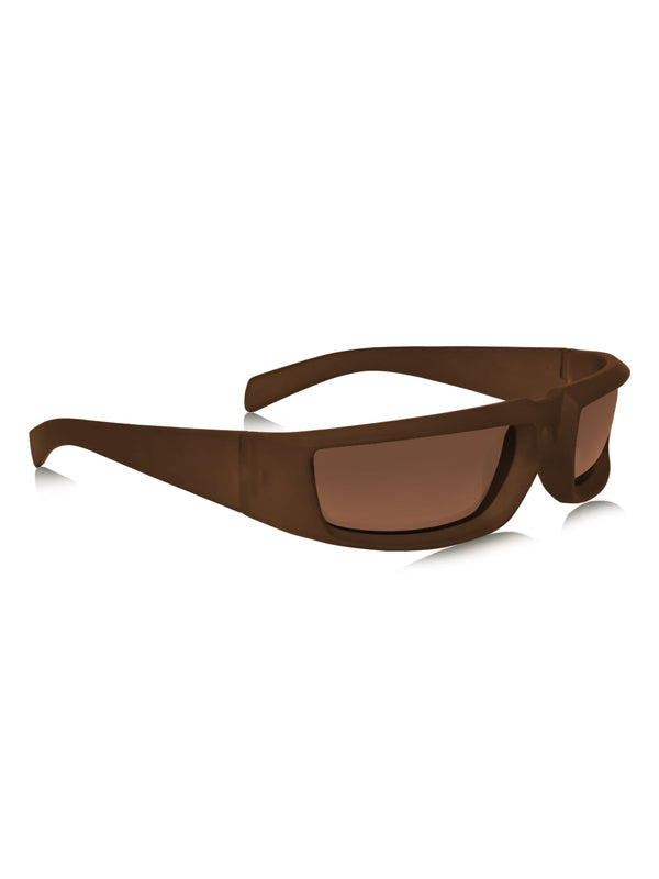 Celebrity Full Rim Brown Plastic Frame With Brown UV Protected Lens Sports Sunglasses for Men & Women_5913-BR