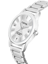Sandy D Carter Metal Silver Analogue Round Watches for Men_SDC24-107-SL