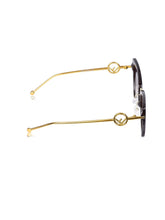 Celebrity Brown Plastic and Metal Frame With Brown UV Protected Lens Oversized Sunglasses for Women_6953-BK