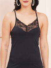 Fleurt Black Forbe Lycra Babydoll with Robe Dress for Women Fleurt25-BD-SHRUG-BK