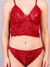 Fleurt Maroon Power Net+Lycra Net Babydoll with Robe Dress for Women HOBF-BD-170GN-MR