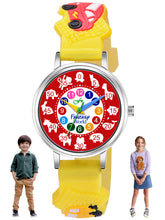 Fantasy World Yellow 3D Print Rubber Strap Time Teacher Analog Watch Boys & Girls FW-25-SL-09