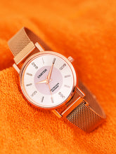 Sandy D Carter Metal Rose Gold Analogue Round Watches for Women_Sandy D Carter-78-RG-SL
