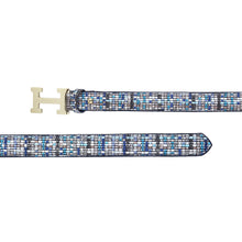 Sandy D Carter Women Blue Synthetic Leather Waist Belt for Jeans & Formal Paint SDC-22-542-PTBL