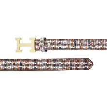 Sandy D Carter Women Brown Synthetic Leather Waist Belt for Jeans & Formal Paint SDC-22-542-PTBR