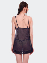 Fleurt Black Power Net Honey Moon Dress Dress for Women HOBF-BD-1024-BK