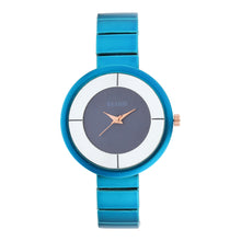 Fluid  Blue Round Metal Strap Analog Watches for Women FLWatch23-014-BL01