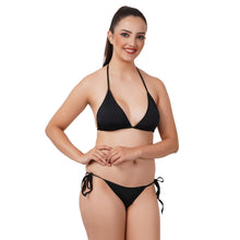 Fleurt Black One Size Polyester Bikini Lingerie Set For Women