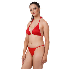 Fleurt Red One Size Polyester Bikini Lingerie Set For Women