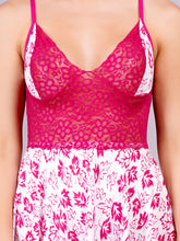 Fleurt Pink Cotton Lycra Baby Doll Dress for Women HOBF-BD-1220-3-PK