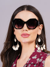 Celebrity Full Rim Black Plastic Frame With Black UV Protected Lens Other Sunglasses for Women_9275-1