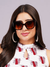 Celebrity Full Rim Brown Plastic Frame With Brown UV Protected Lens Other Sunglasses for Women_9269-2