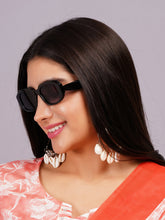 Celebrity Full Rim Black Plastic Frame With Black UV Protected Lens Other Sunglasses for Women_9272-1