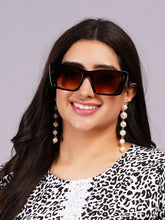 Celebrity Full Rim Brown Plastic Frame With Brown UV Protected Lens Other Sunglasses for Women_9274-2