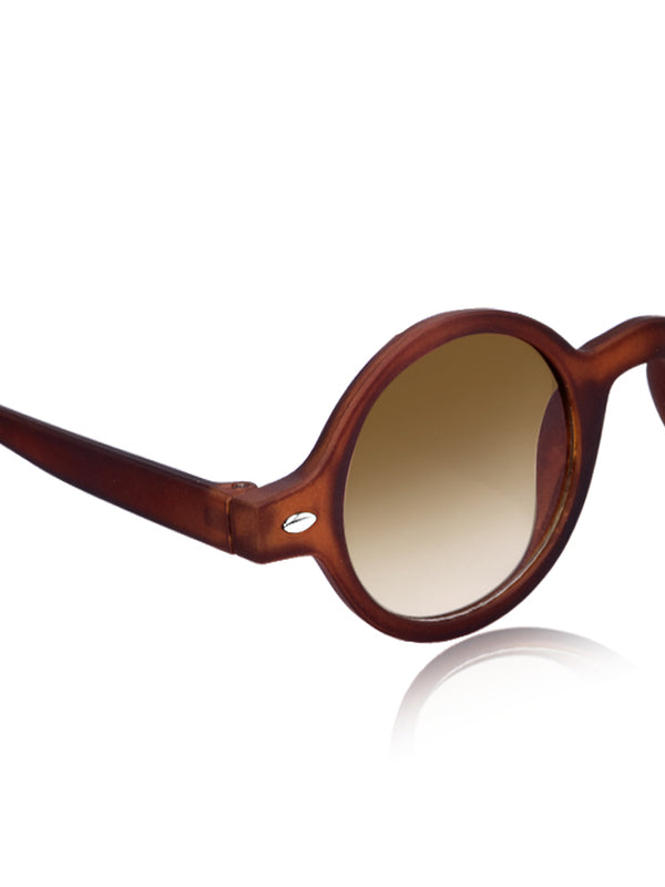 Celebrity Brown Oval Plastic Sunglasses For Men CLSN25-534-02