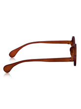 Celebrity Brown Oval Plastic Sunglasses For Men CLSN25-534-02