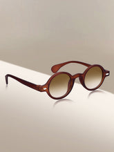 Celebrity Brown Oval Plastic Sunglasses For Men CLSN25-534-02