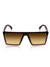 Celebrity Brown Rectangular Plastic Sunglasses For Men CLSN25-6087-02