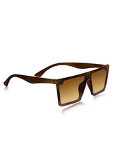 Celebrity Brown Rectangular Plastic Sunglasses For Men CLSN25-6087-02