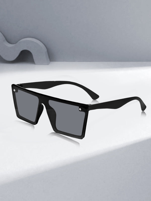 Celebrity Black Rectangular Black Sunglasses For Men CLSN25-6087-03