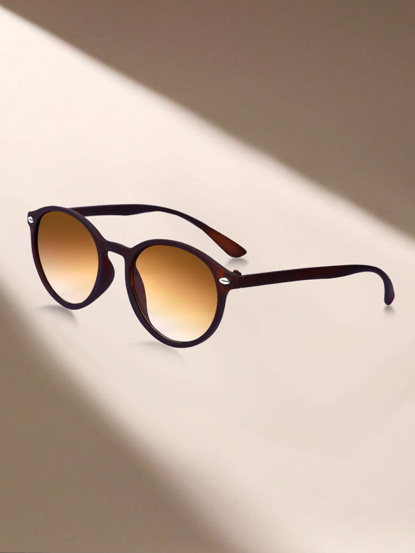 Celebrity Brown Oval Plastic Sunglasses For Men CLSN25-8121-02