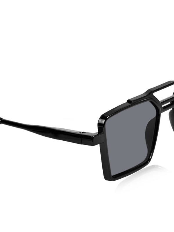 Celebrity Black Retro-Square Plastic Sunglasses For Men CLSN25-82819-01