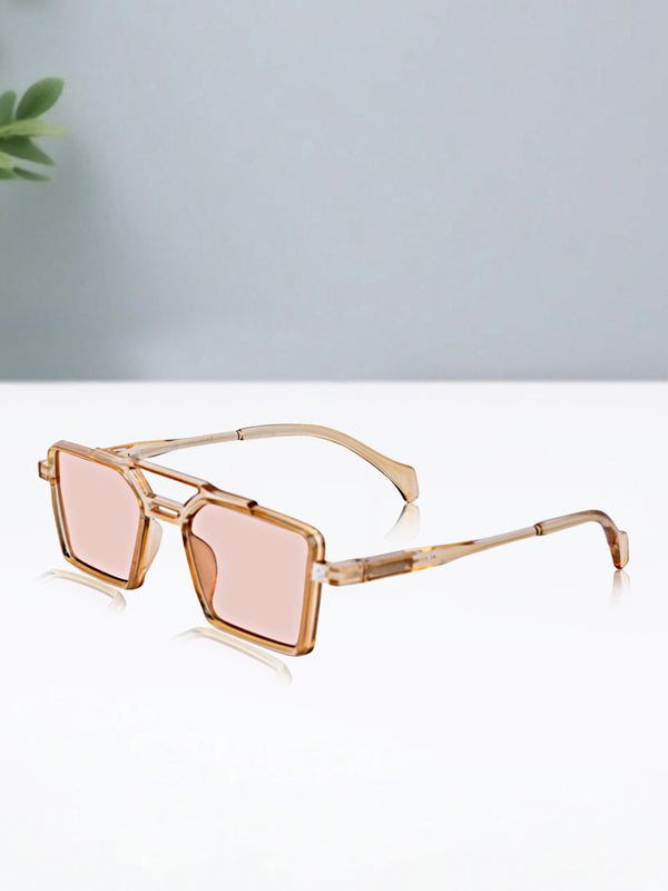 Celebrity Brown Retro-Square Plastic Sunglasses For Men CLSN25-82819-03