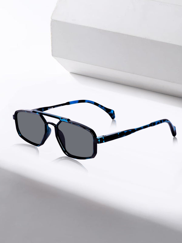 Celebrity Blue Retro-Square Plastic Sunglasses For Men CLSN25-82820-04