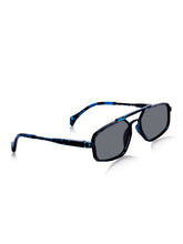 Celebrity Blue Retro-Square Plastic Sunglasses For Men CLSN25-82820-04