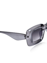 Celebrity Grey Retro-Square Plastic Sunglasses For Men CLSN25-86744-04